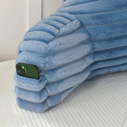 Large Reading Pillow for Adults, Back Support Pillow for Sitting Up in Bed with Arms, Couch for Lounging Bedrest, Pink