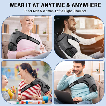 Shoulder Heating Pad with Massage , Shoulder Massager for Pain Relief