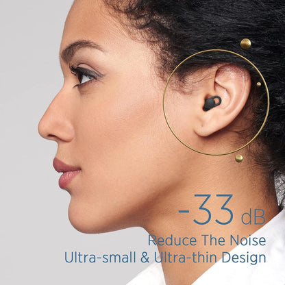 Silicone Ear Plugs for Noise Reduction - Reusable Soft Comfortable Earplugs for Sleeping,Noise Sensitivity & Flights -16 Ear Tips in XS/S/M/L, with 2 Travel Boxes - 33dB Noise Cancelling (Olive Green)