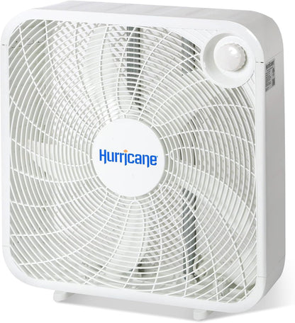 Hurricane Classic Floor Box Fan with 3 Speed Settings, Black - 20in