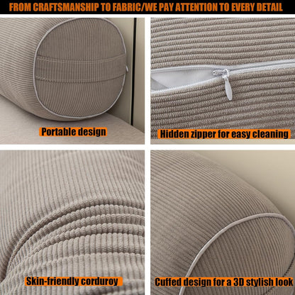 Cervical Neck Pillow Neck Roll Pillow Large 24*8in for Bed, Sofas,Cars | Cylinder Pillows with Removable Cover, Stylish Decor Accent for Sofa & Bed, Offers Support for Head, Neck, Back and Legs