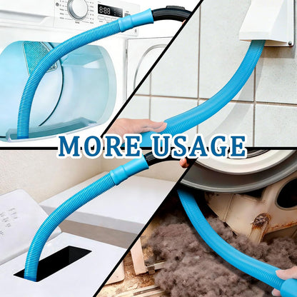 Dryer Vent Cleaner Kit with Universal Vacuum Hose Attachement Compatible with Most Vacuum Cleaners, Dryer Lint Cleaner Remover with 3 size Lint Brush for Deep Cleaning, HVAC, Home Cleaning Tools