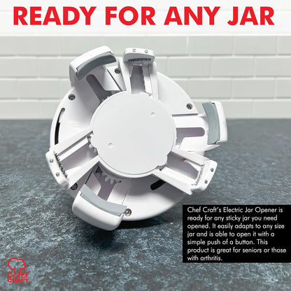 Chef Craft Hands free/Self-Centering, Three-Armed Electric Jar Opener