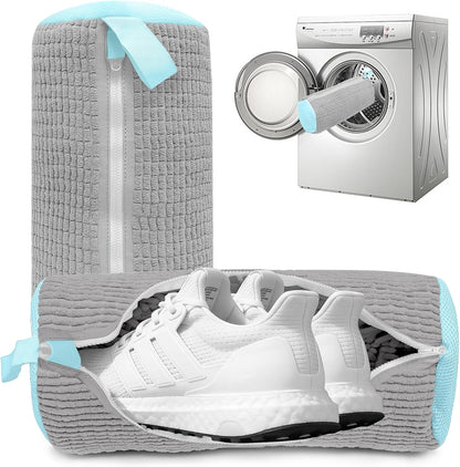 1PCS Blue Shoe Washing Machine Bags for All Shoe Types | Deep Cleaning,Reusable and Durable,Safeguarding Shoes from Scuffs and Deformation,Tear-Resistant Chenille Fabric