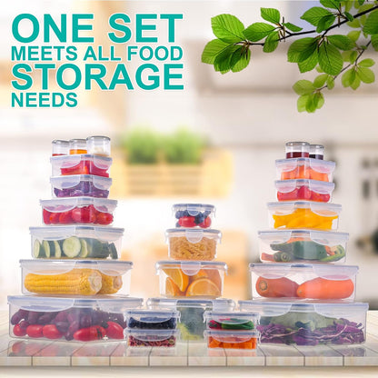 5 Pack Large Fruit Storage Containers for Fridge with Removable Colander | Plastic Food Storage Containers with Lids Airtight-Leak Proof Refrigerator Organizers and Storage of Vegetable