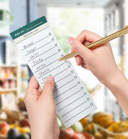 Weekly Magnetic Meal Planner & Tear Off Grocery List - 7 x 10 Inch Menu Planner Notepad for Fridge - Grocery Shopping List Notepad –Dinner List for Refrigerator - (Large Planner with 60 Sheets - 7 x