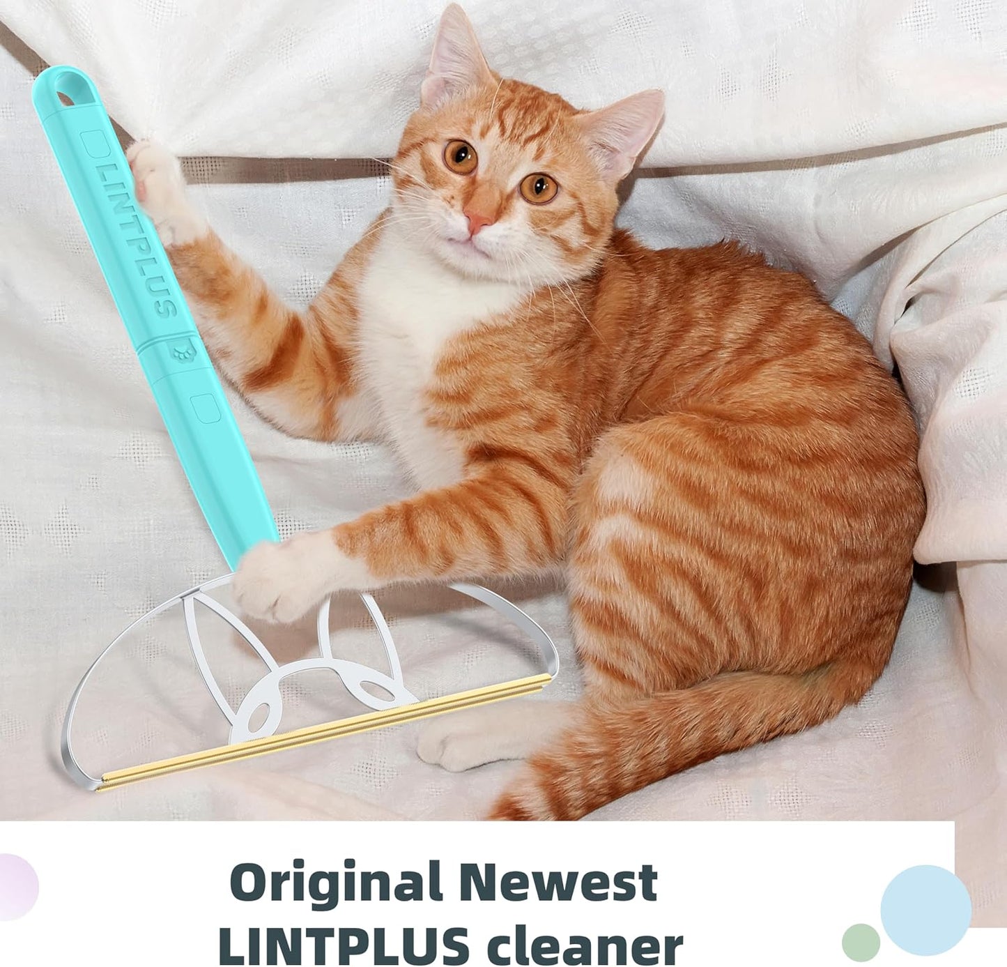 Deep Cleaner Pro Pet Hair Remover-Special Cat Hair Remover Multi Fabric Edge and Carpet Rake Scraper by LINTPLUS-Dog Hair Remover for Rugs,Couch & Pet Towers-Easy to Every Hair!