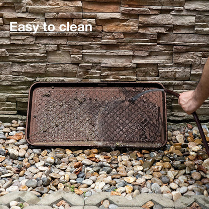 All Weather Boot Tray Extra Large 40"x20" - Brown Plastic Shoe Mat | Multi-purpose mudroom entryway tray with 1.25" raised edges - fits shoes, pet bowls & plants - 100% recycled polypropylene