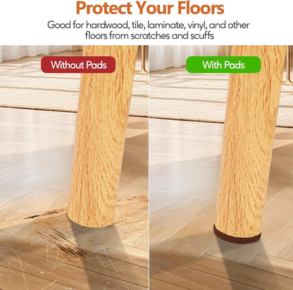 Furniture Pads 300 Pack Furniture Felt Pads for Hardwood Floors, Beige | Huge Quantity Self Adhesive Anti Scratch Floor Protector for Furniture Legs with 60 Cabinet Door Bumpers