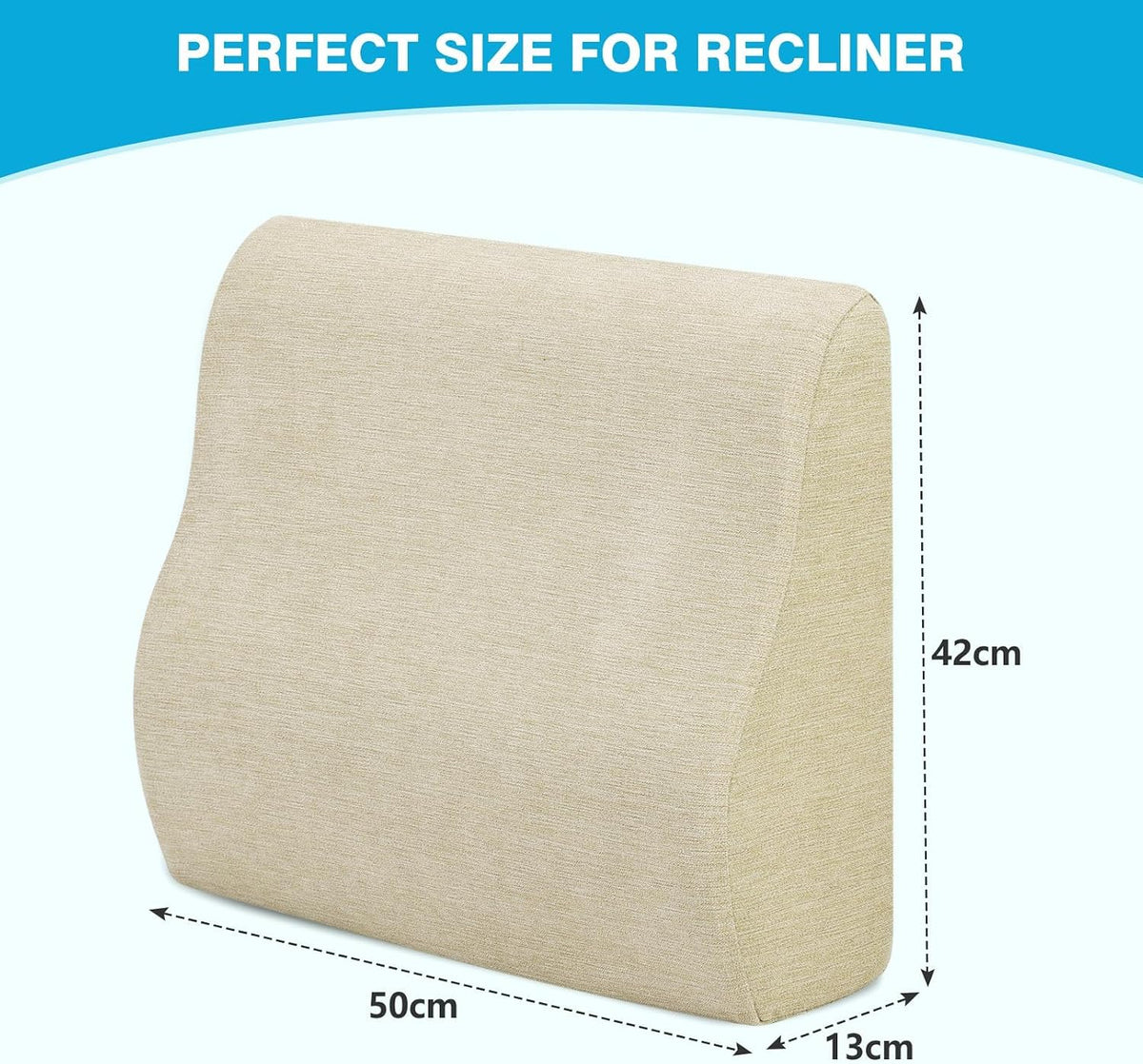 Back Support Pillow for Recliner Dual Layer Lumbar Support Pillow with Gel Memory Foam Ergonomic Orthopedic Couch Lumbar Cushions for Elderly Lower Back Pain Relief Washable Cover Brown