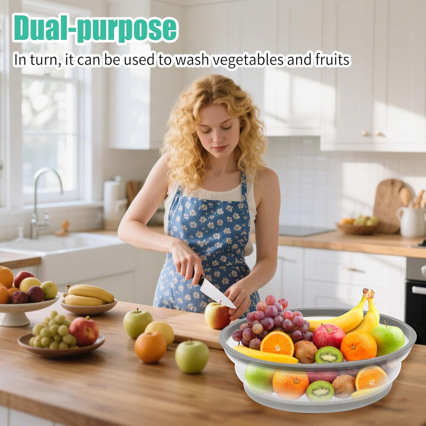 Collapsible Microwave Food Cover, Splatter Guard,Vented Microwave Lid for Food, BPA free TPR, Dishwasher safe，12inch,Grey
