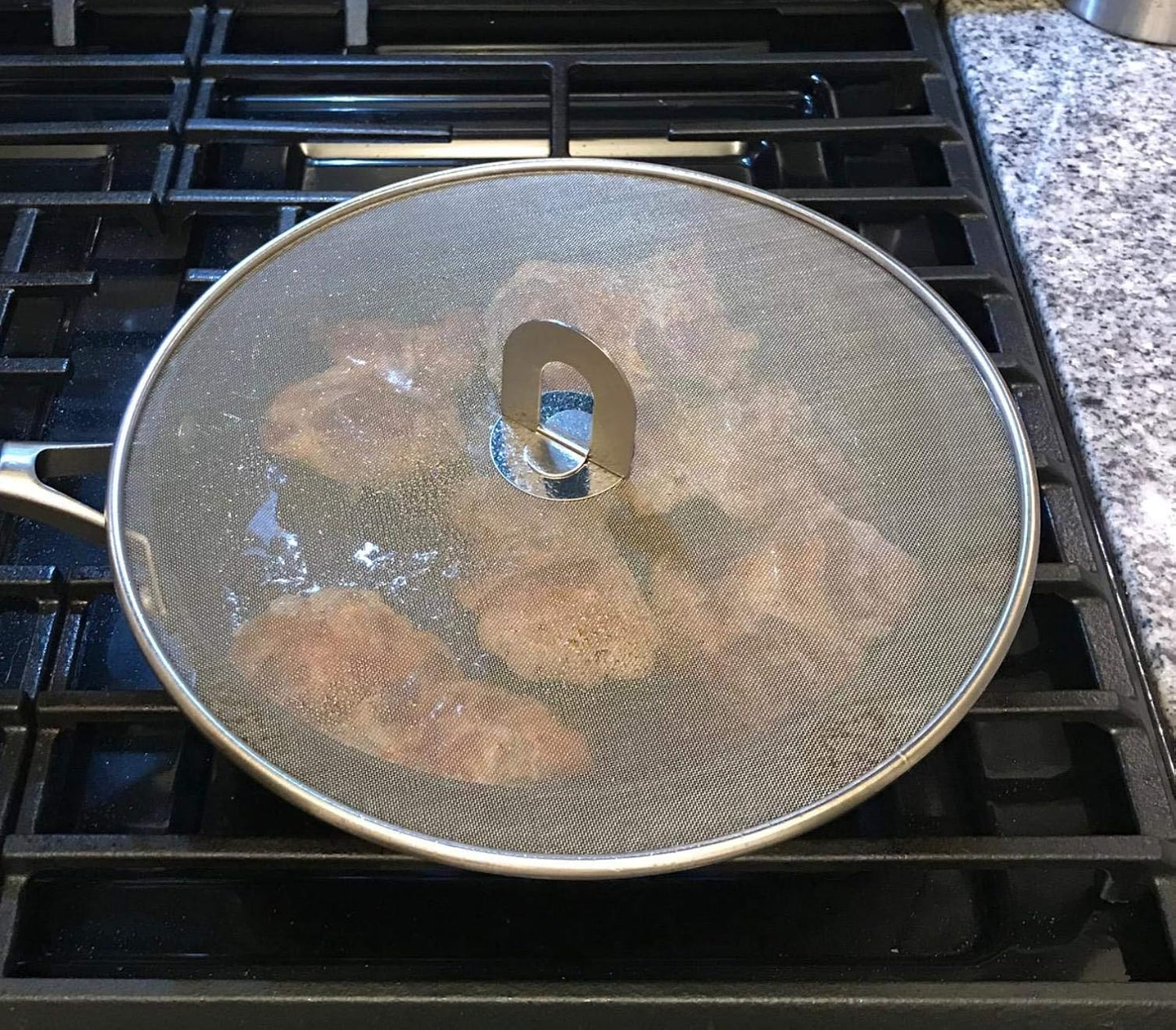 3 Pack Grease Splatter Screen for Frying Pan 9.8,11.5,13 Inch | Grease Splatter Guard Shield with Fold Flat Knob-No Cooking Oil Mess–No Burns–Ultra Fine Mesh Lids-Rust Free Stainless Steel