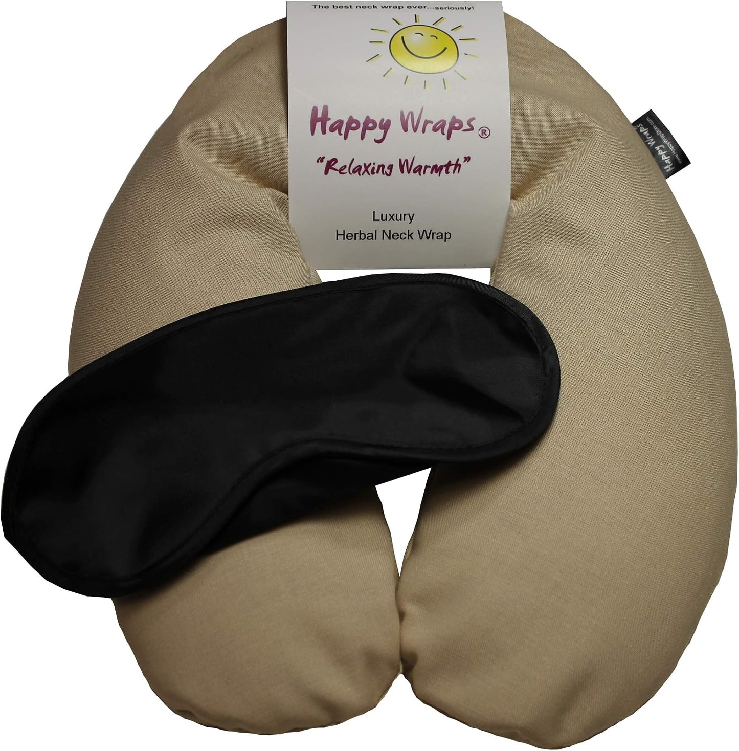 Microwavable Unscented Flax Seed Neck Wrap & Free Sleep Eye Mask - Hot Cold Heating Pad for Shoulder & Neck Pain Relief Pillow - Stress & Migraine Relief - Heat or Freeze - Pink