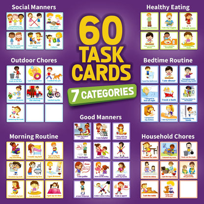 Behavior Reward Chart System - Pad with 26 Chore Charts for Kids, 2800 Stickers to Motivate Responsibility & Good Habits