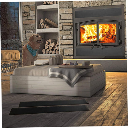 Magnetic Fireplace Draft Cover 2 Pack Black Rubber Fireplace Draft Stopper to Block Cold Air Reduce Heat Loss Winter Indoor Vent Seal 36 x 4 Inch Magnetic Insulation Cover