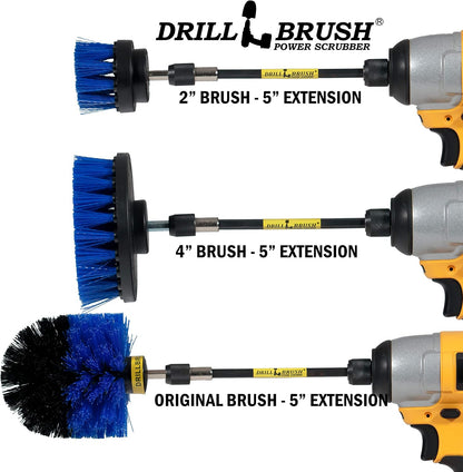 Drillbrush Shower Scrubber Drill Attachment - Car Detailing Tools - | Dishwasher Safe Drill Brush Scrubber For Cleaning Tubs, Sinks, Tile, Grout, Flooring, Carpet, Leather, Seats, Boats,