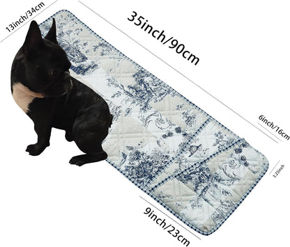 Brilliant Sunshine Burgundy Toile Floral Couch Armrest Cover, 35"×13" | Washable Magazine Holder, Armrest Organizer & Caddy on Sofa, Recliner, Armchair, Storage for Remote Controls, Phone, iPad
