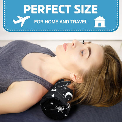 Neck Roll Pillow for Sleeping,Ergonomic Cylinder Tube Pillows for Cervical Spine and Neck Support,Versatile Roll Pillow for Bed,Office,and Travel,Memory Foam Bolster with Washable Cover