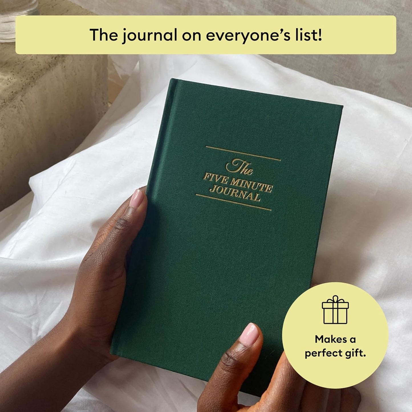 Intelligent Change The Five Minute Journal - Original Daily Gratitude Journal for Women & Men - Mindfulness, Happiness & Daily Reflection - Undated Planner - Affirmation Journal - Gifts for Women