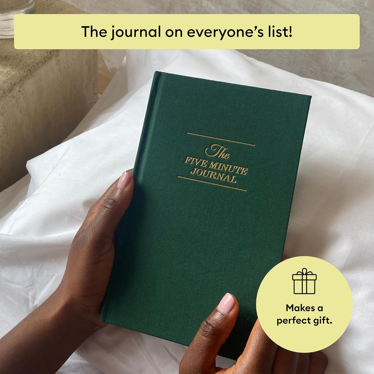 Intelligent Change The Five Minute Journal - Original Daily Gratitude Journal for Women & Men - Mindfulness, Happiness & Daily Reflection - Undated Planner - Affirmation Journal - Gifts for Women