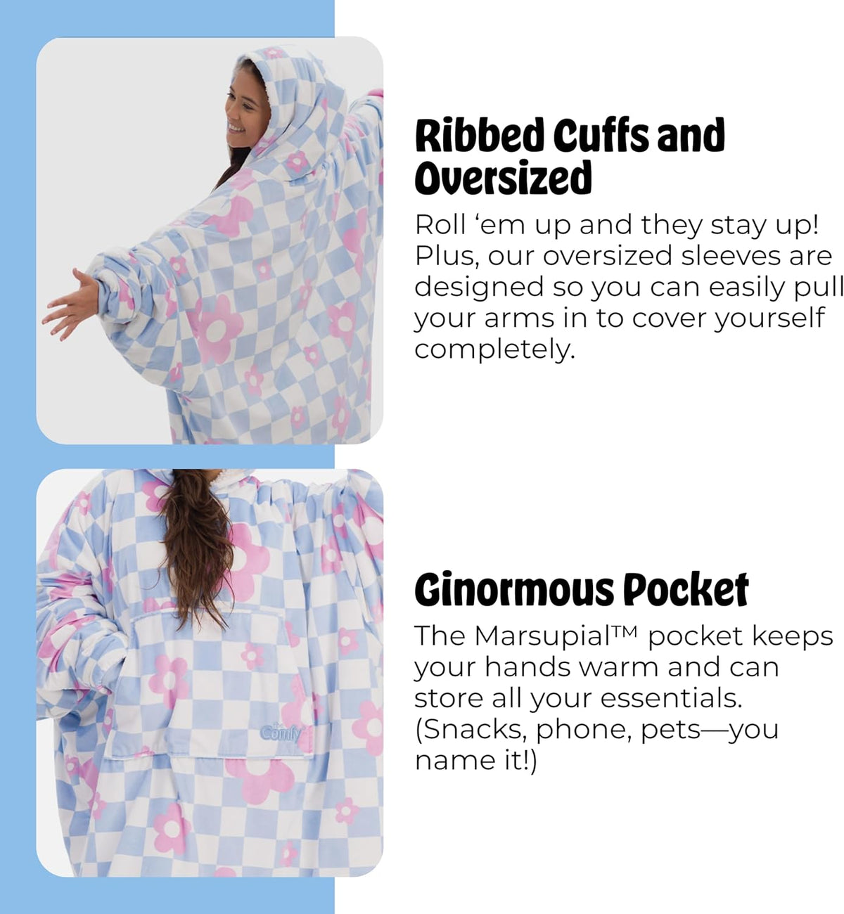 THE COMFY Original | Shark Tank | Patented | Sherpa Wearable Blanket Hoodie