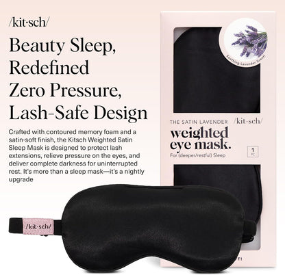 Kitsch Contour Satin Sleep Mask | Eye Masks for Sleep - Blush | Softer Than Silk Sleep Mask, Blindfold Sleep Masks for Women & Men, No Eye Pressure, Lightweight Eye Mask, Travel Essentials