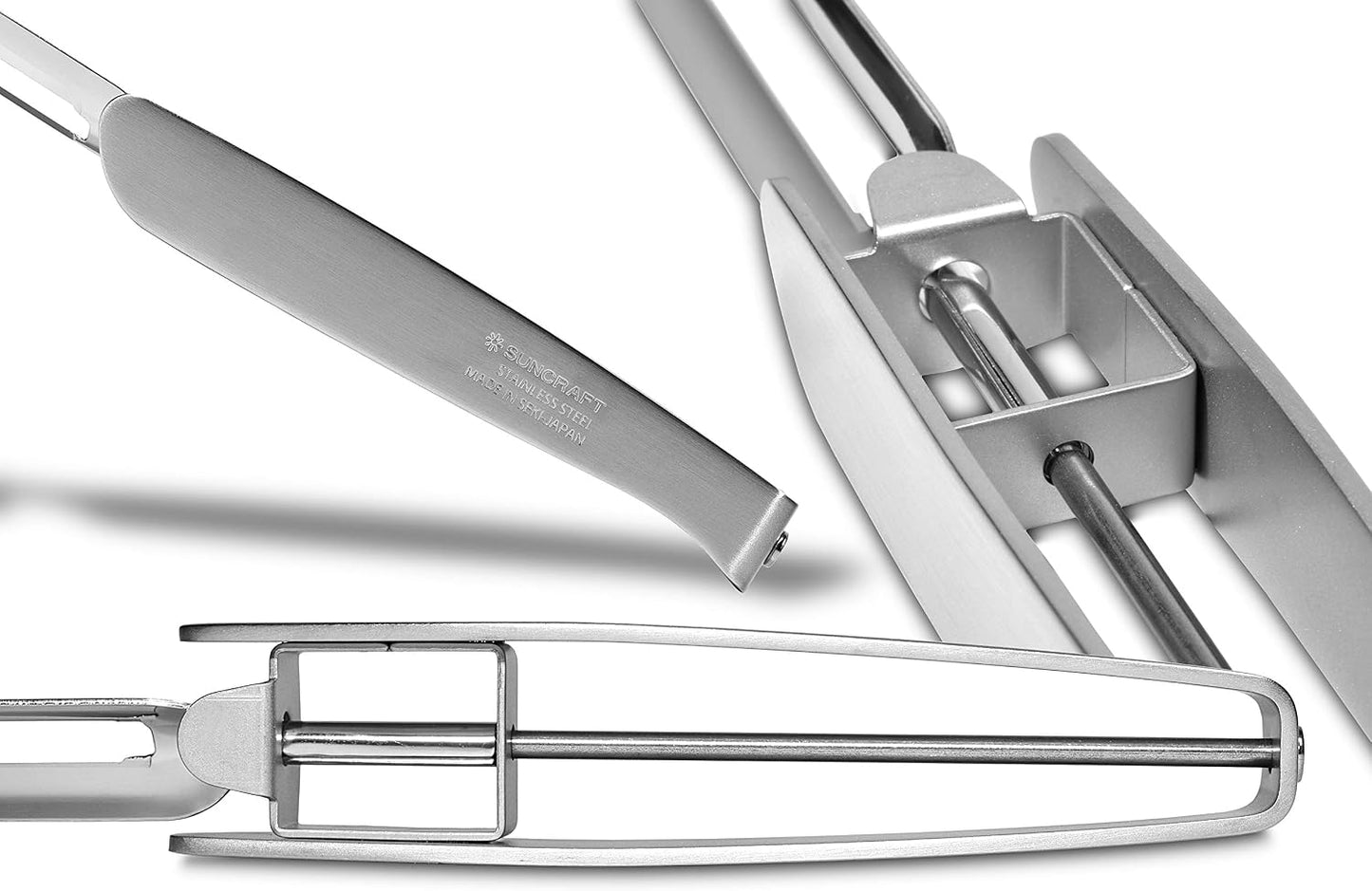 Stainless Steel Peeler Long Vegetable Peeler 8.5 inch | Potato Peeler Cabbage Peeler with Plastic Safety Cover Seki Japan