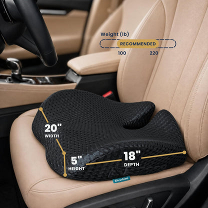 Car Seat Cushion for Driving, Sciatica Pain Relief Car Pillow and Seat Pad