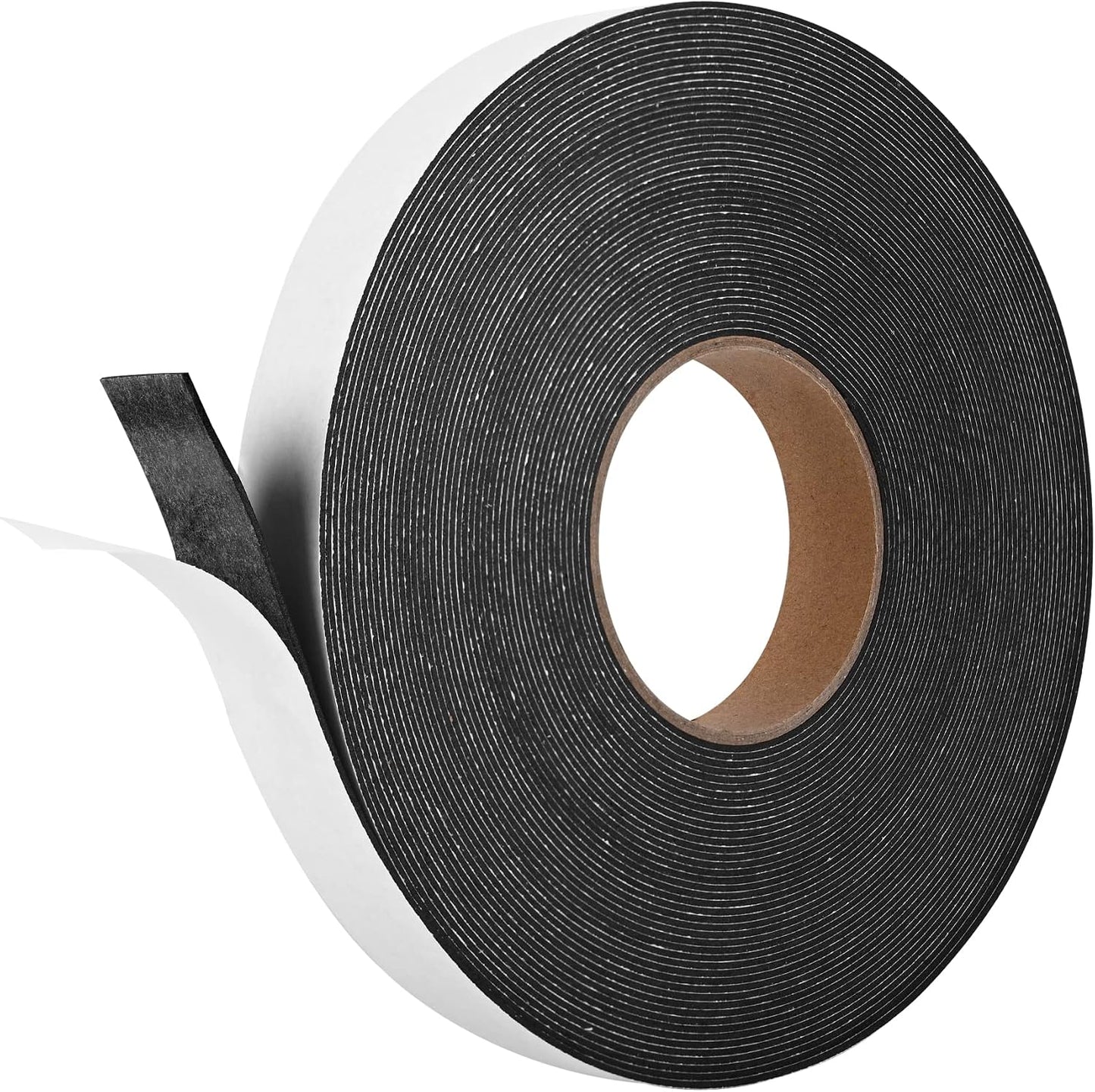 Kikerike Self Adhesive Foam Tape Weatherstrip 1/2In x 1/4In x 42Ft High Density Foam Insulation Strips Seal Weather Stripping with Strong Adhesive for Door and Window Sound Isolation Soundproofing