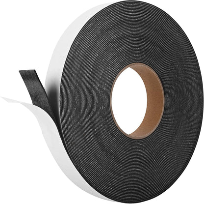 Kikerike Self Adhesive Foam Tape Weatherstrip 1/2In x 1/4In x 42Ft High Density Foam Insulation Strips Seal Weather Stripping with Strong Adhesive for Door and Window Sound Isolation Soundproofing