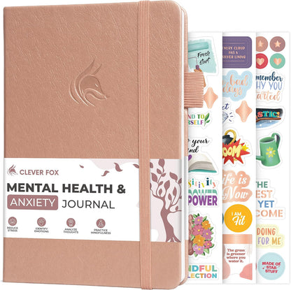 Clever Fox Mental Health & Anxiety Journal CBT Prompts 5.8x8.3 Lavender