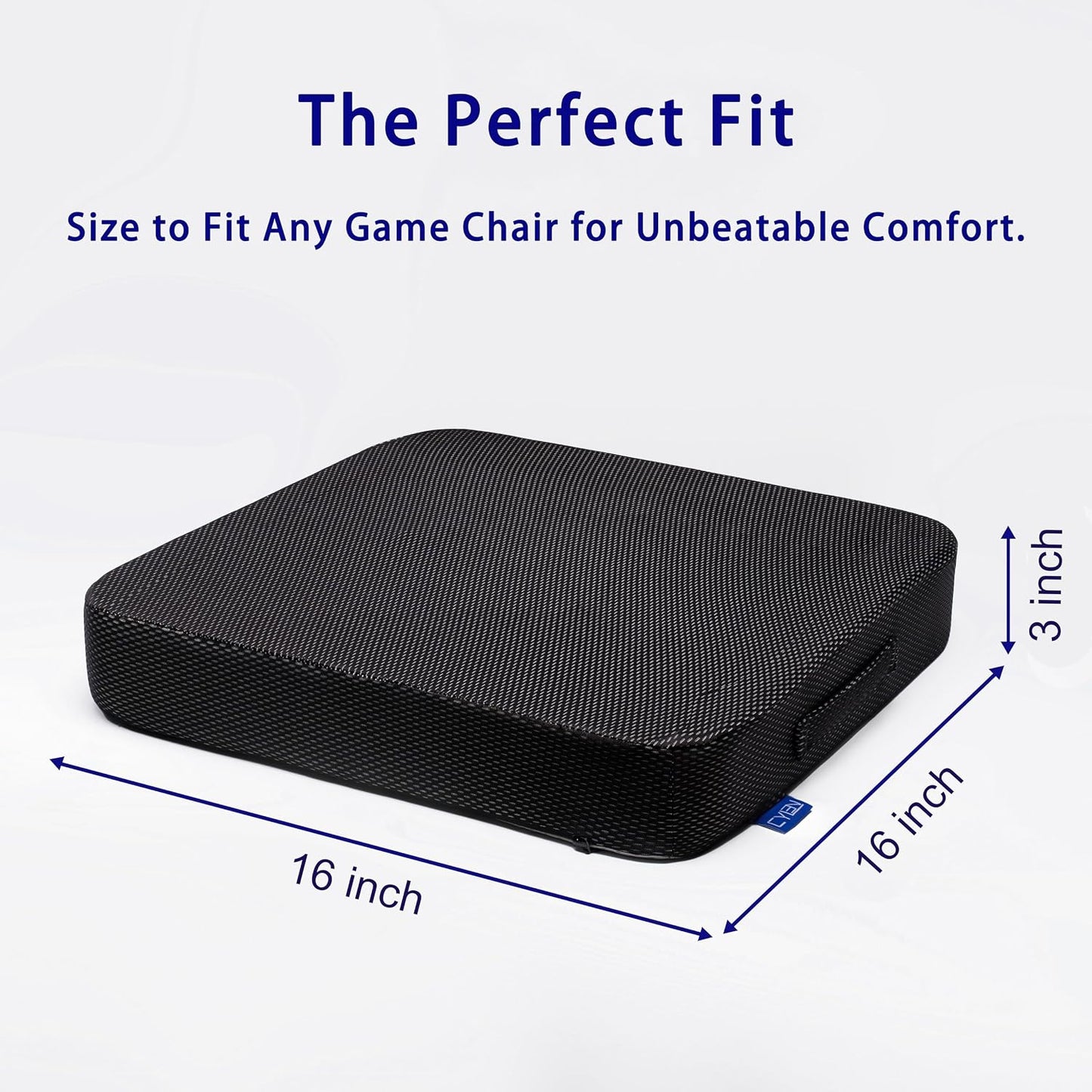 Ifoam Gel Infused Memory Foam Layer Wheelchair Cushion - Seat Cushion for Wheelchair-Office Chair, Kitchen Chair-Pressure Sore and Tailbone Pain Relief-High Dense Polyfoam Base (Black, 18×16×3 inch)