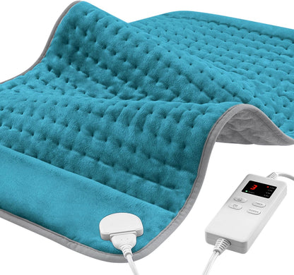 NBKLS Heating Pads for Back Neck Shoulder Pain, Electric Heating Pad Auto Shut Off, Fast Heat, Large Heating Pad Christmas Gift for Women Men, Birthday Gifts for Mom Dad (Blue)