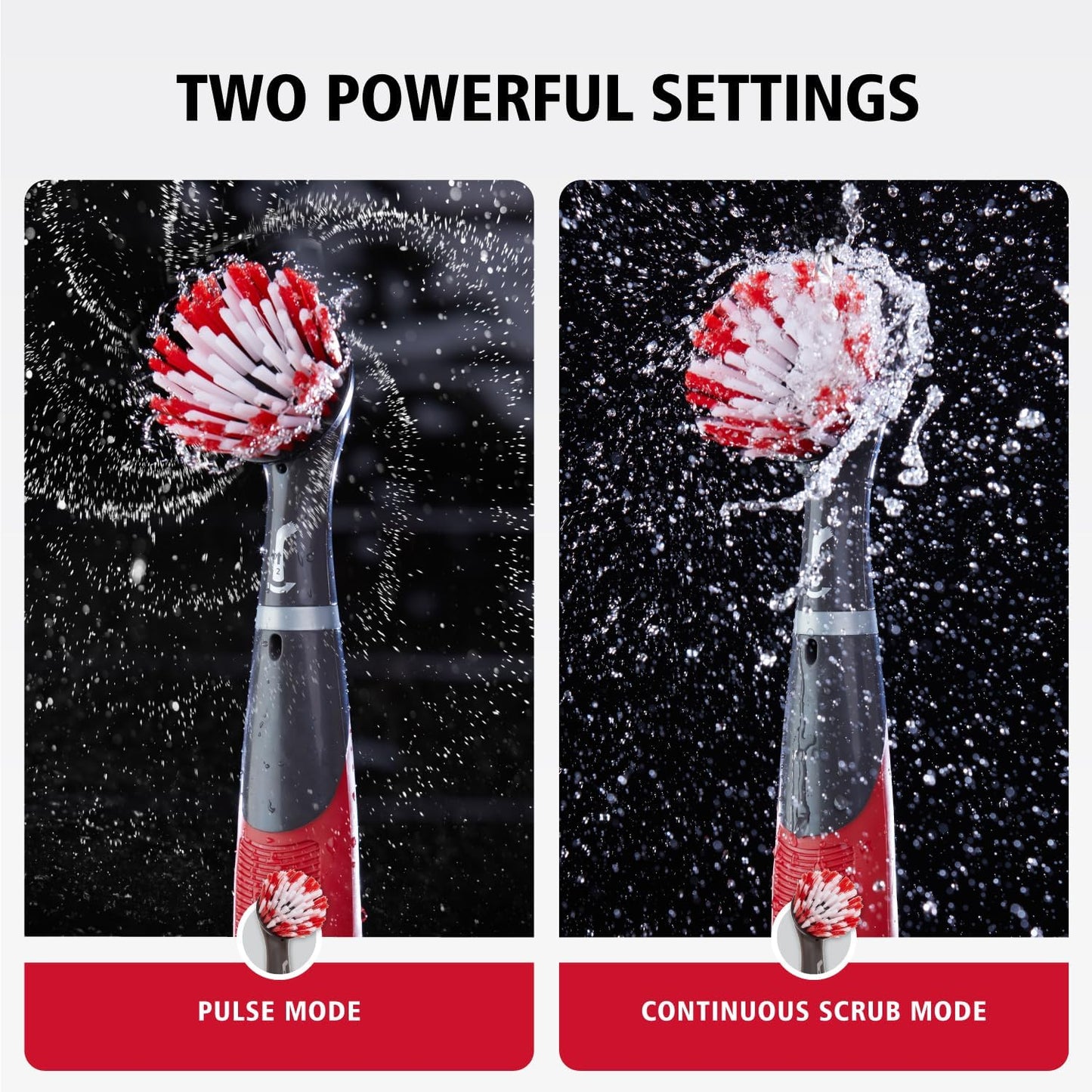 Rubbermaid Reveal Power Scrubber with Multi-Purpose & Grout Head, Cordless Electric Battery Powered Scrub Brush, Water Resistant, for Home/Kitchen/Bathroom/Grout/Tile/Shower/Tub