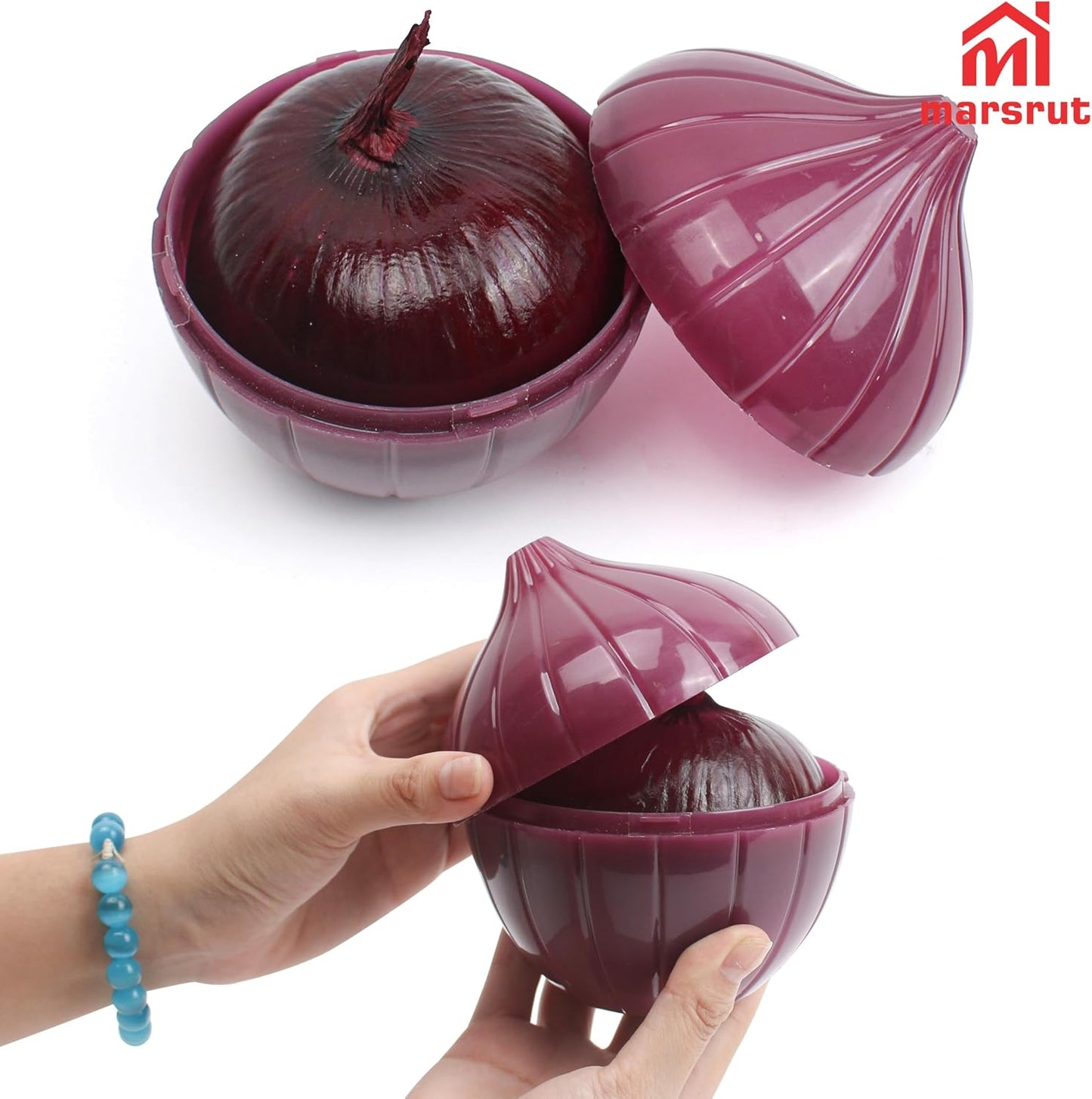 5 Pcs Vegetable Keeper for Refrigerator, Tomato Onion Storage Container, Garlic Pepper Lemon Fridge Saver Holder, Fruit Food Kitchen Box with Lid, Reusable Veggie Lime Fresh Organizer BPA Free
