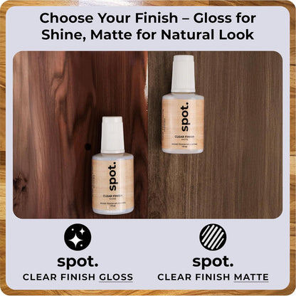 Light Brown Wood Stain Repair Kit, Brush-On Touch-Up Stain Bottles, Golden Oak, Early America, Cherry, Red Oak, Interior and Exterior Wood, 4 fl oz Total by spot.