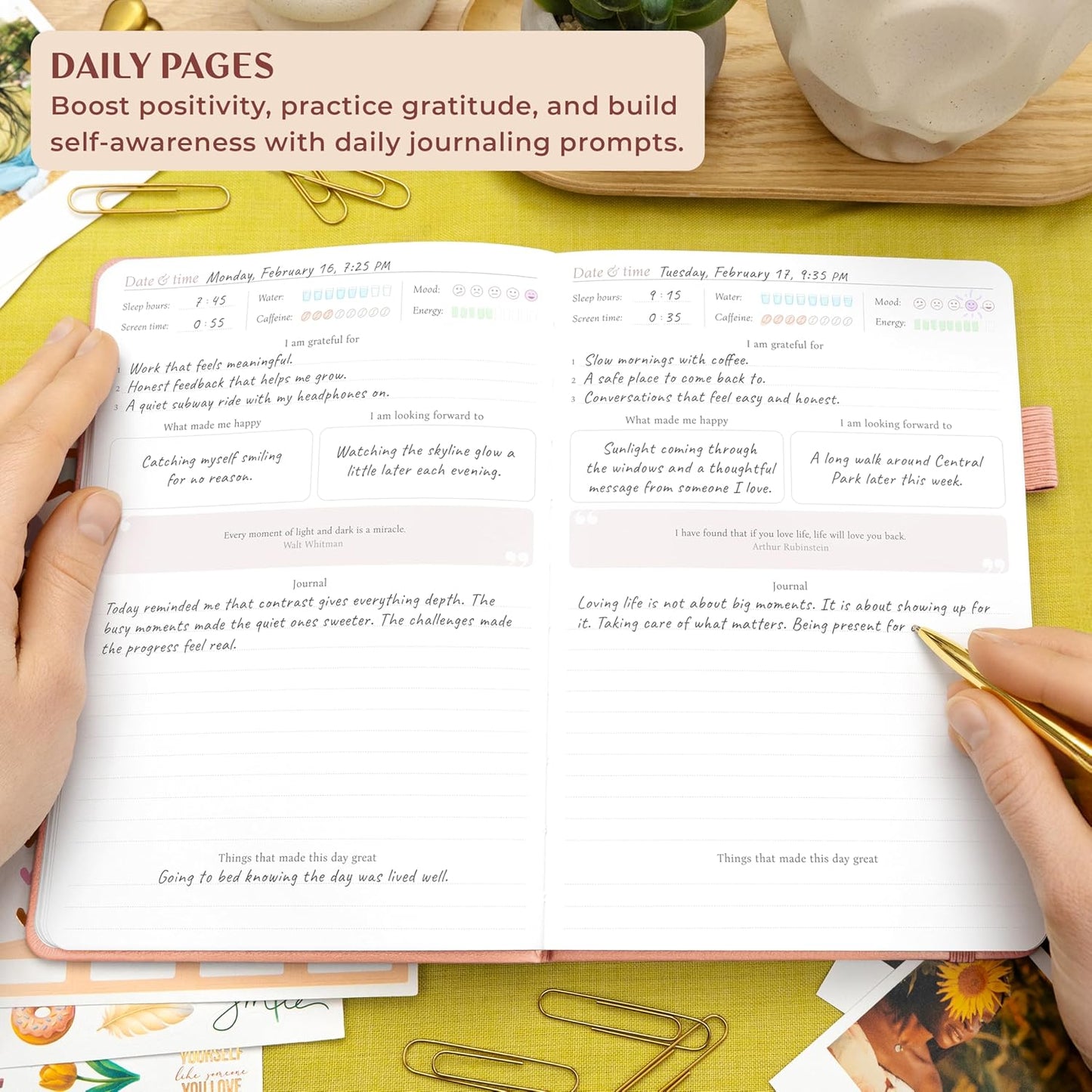 Legend Positivity Journal with Prompts – Guided Daily Affirmation Journal for Women & Men – Mental Health, Gratitude & Reflection Diary (Lavender)