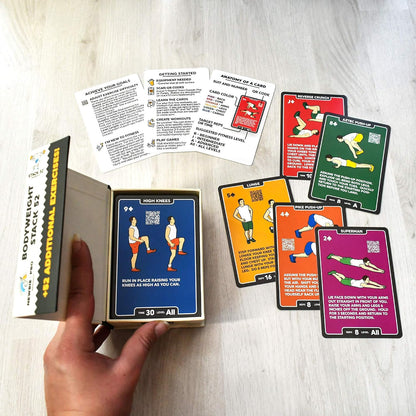 Stack 52 Bodyweight Exercise Cards: Workout Game