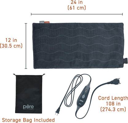 Pure Enrichment PureRelief Pro Far Infrared XL Heating Pad, 4 Heat Settings