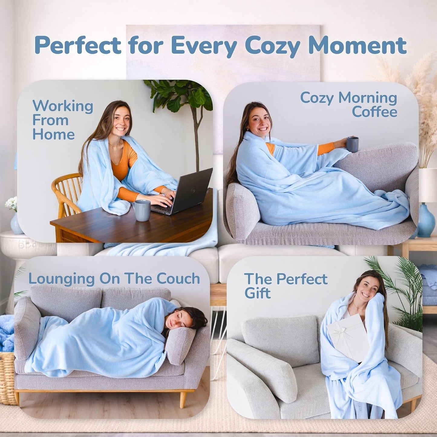 Wearable Blankets for Women & Men, Graduation Day Gift for Her, Cozy Gifts for Women, Wife Birthday Gifts Ideas