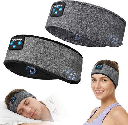 Perytong 2 Pack Sleep Headphones, Sleeping Headphones | Bluetooth Headband with Ultra-Thin HD Stereo Speaker, Wireless Headphone for Sports, Insomnia, Yoga, Air Travel, Meditation