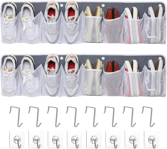 RV Shoe Storage for Bedside - 16 Extra Large Pocket Entryway Shoes Rack