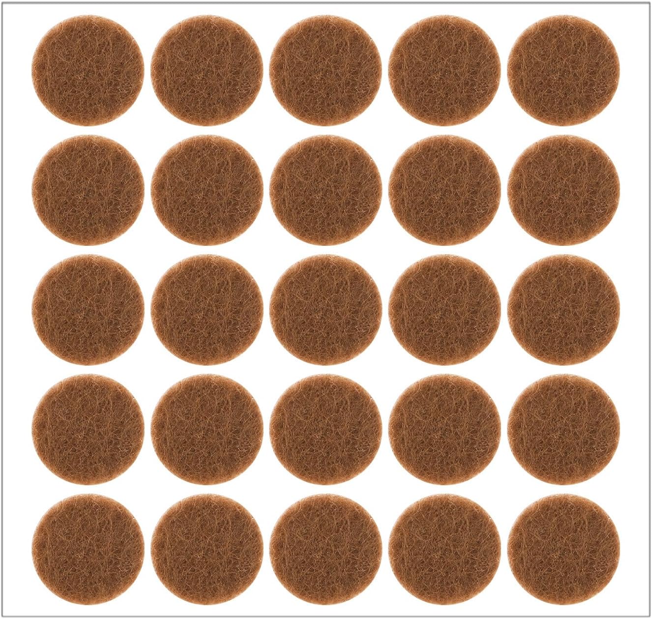 48 Pcs 1/2 Inch Felt Pads for Chair Legs Brown Felt Cabinet Door Pads Self Adhesive Round Felts Feet Protector Felts Bumpers for Table Chair Sofa Furniture Kitchen Cabinet Doors Floor Drawers Cupboard