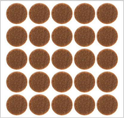 48 Pcs 1/2 Inch Felt Pads for Chair Legs Brown Felt Cabinet Door Pads Self Adhesive Round Felts Feet Protector Felts Bumpers for Table Chair Sofa Furniture Kitchen Cabinet Doors Floor Drawers Cupboard