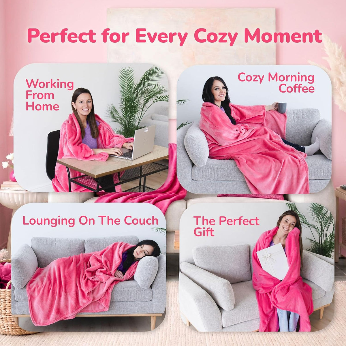 Super Blanky Wearable Blankets for Women & Men, Dorm Room Essentials, Gift for Her, Gifts for Women, Wife Birthday Gift Ideas