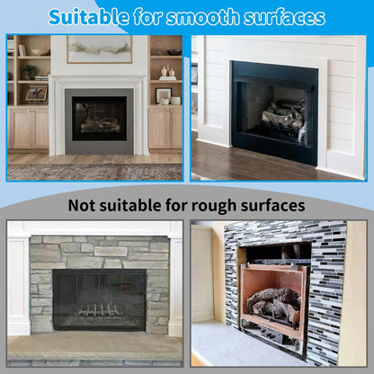 Air Jade Fireplace Cover, Insulation Fireplace Draft Stopper Fits up to 39"×78", Clear, Tear Resistant Plastic Fire place Draft Cover, Keeps Drafts Out & Stops Heat Loss