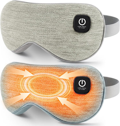 Cordless Heated Eye Mask, Rechargeable Mask with 4 Heat Levels for Dry Eyes