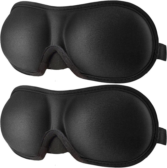 3D Eye mask for Sleeping,Machine Washable, Sleep Mask for Women, Blinder Blindfold Airplane (Black+Purple)