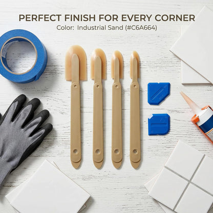 6pcs Caulking Tool Reusable Sealant Spatula Spreader 2 Sizes Silicone Caulk Finishing Set Tool Multifunctional Caulking Remover/Smoothing Tool Applicator for Tiles Brick Kitchen Bathroom