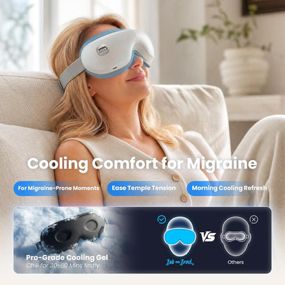BOB AND BRAD Eye Massager with Heat and Cooling, FSA-HSA Eligible, Heated Eye Massager Mask for Dry Eyes, Migraines, Headaches Relief, Reduce Strain, Improve Sleeping, Birthday Gift for Women Men